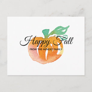 Watercolor Pumpkin Post Cards Postkarte