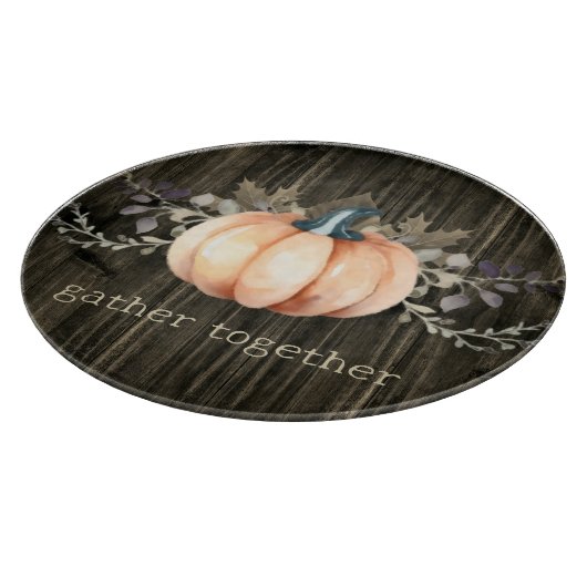 Watercolor Pumpkin Schneidebrett (Ecke)
