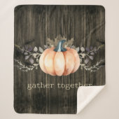 Watercolor Pumpkin Sherpadecke (Vorderseite)