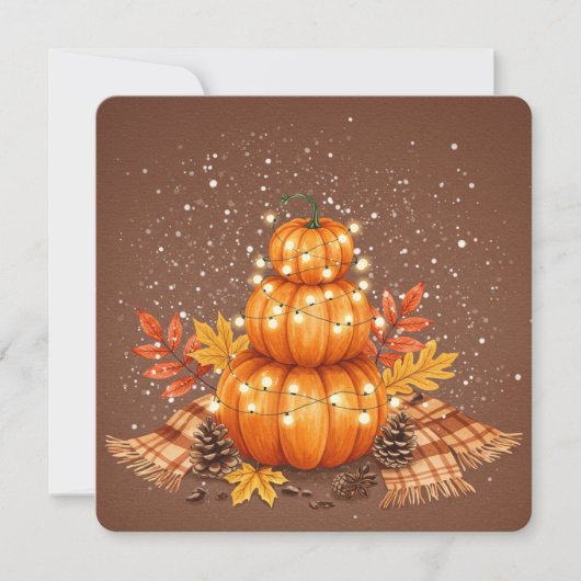 Watercolor pumpkin thanksgiving card karte (Vorderseite)