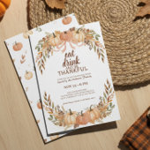 Watercolor Pumpkin Thanksgiving Invitation Einladung