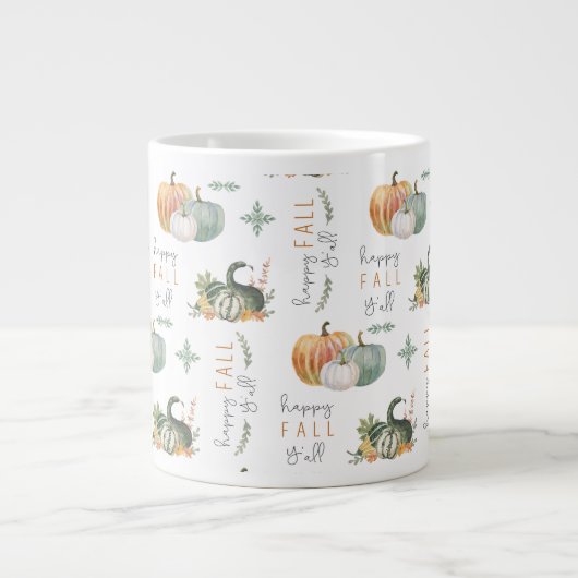 WATERCOLOR PUMPKINEN UND WAREN Jumbo-Tasse (Vorderseite)