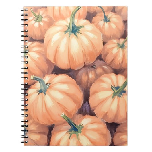 Watercolor Pumpkins Thanksgiving Halloween Notizblock (Vorderseite)