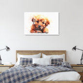 Watercolor Puppy Leinwanddruck (Insitu (Schlafzimmer))