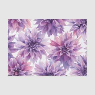 Watercolor Purple Dahlia Flowers  Seidenpapier