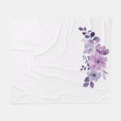 Watercolor purple flower bouquet fleecedecke (Vorderseite (Horizontal))