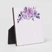 Watercolor purple flower bouquet  fotoplatte (Vorderseite)