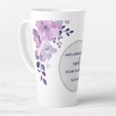 Watercolor purple flower bouquet milchtasse (Linke Ecke)