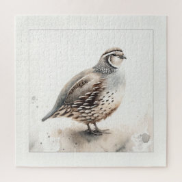 Watercolor Quail IREF284 - Watercolor Puzzle