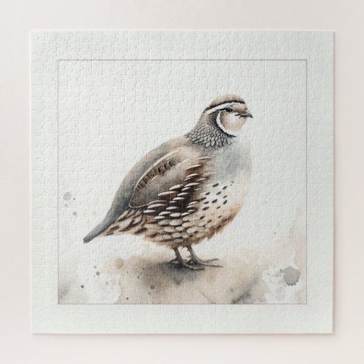 Watercolor Quail IREF284 - Watercolor Puzzle (Vertikal)