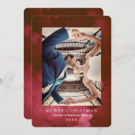 Watercolor Quetzal Red Birn Weihnachtskarte Einladung