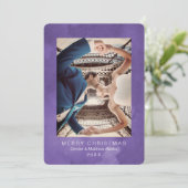 Watercolor Quetzal Ultra Violet Weihnachtskarte Einladung (Stehend Vorderseite)