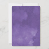 Watercolor Quetzal Ultra Violet Weihnachtskarte Einladung (Rückseite)