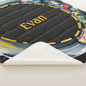 Watercolor Race Track Boys Birthday Party Gift Sherpadecke (3/4)