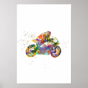 Watercolor Racing Poster