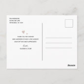 Watercolor Rainbow Baby Dusche Danke Postcard Postkarte (Rückseite)