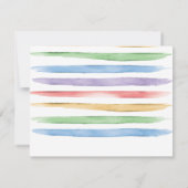 Watercolor Rainbow Baby Dusche Vielen Dank Karten (Rückseite)