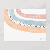 Watercolor Rainbow Baby Shooting Baby Ratings Postkarte (Rückseite)
