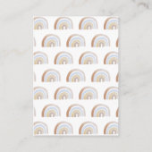 Watercolor Rainbow Babydusche Buchungsanfrage Begleitkarte (Rückseite)