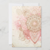 Watercolor Rainbow Bird & Feathers Boho Geburtstag Einladung (Rückseite)