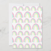 Watercolor Rainbow Birthday Party Einladung (Rückseite)