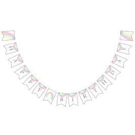 Watercolor Rainbow Birthday Party Wimpelkette