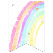 Watercolor Rainbow Birthday Party Wimpelkette (Erste Fahne)