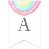 Watercolor Rainbow Birthday Party Wimpelkette (Dritte Fahne)