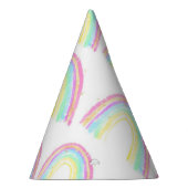 Watercolor Rainbow Birthday Partyhütchen (Rechts)