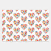 Watercolor Rainbow Birthday Wrapping Paper Geschenkpapier Set (Vorderseite 3)