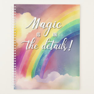 Watercolor Rainbow Clouds Planner Planer