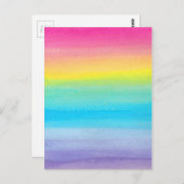 Watercolor Rainbow Design Postkarte (Vorne/Hinten)