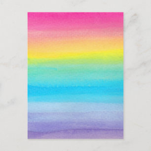 Watercolor Rainbow Design Postkarte