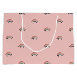 Watercolor Rainbow-Geschenktasche Große Geschenktüte