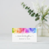 Watercolor Rainbow Giro Business Card Visitenkarte (Stehend Vorderseite)