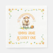 Watercolor Rainbow Gold St Patricks Day Serviette (Vorderseite)