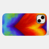 Watercolor Rainbow Heart Design Custom iPhone Case (Rückseite (Horizontal))