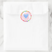 Watercolor Rainbow Heftaufkleber Quadratischer Aufkleber (Tasche)