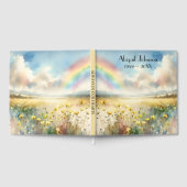 Watercolor Rainbow In Wildflower Meadow Gästebuch (Voll)