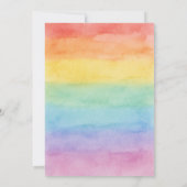 Watercolor Rainbow LGBT Gay Wedding Einladung (Rückseite)