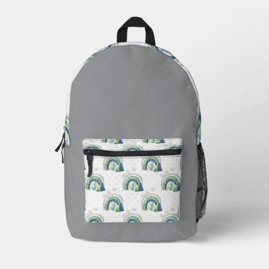 Watercolor Rainbow-Muster Bedruckter Rucksack (Vorderseite)