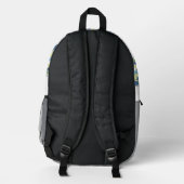 Watercolor Rainbow-Muster Bedruckter Rucksack (Rückseite)