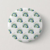 Watercolor Rainbow-Muster Button (Vorderseite)
