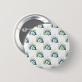 Watercolor Rainbow-Muster Button (Vorne & Hinten)