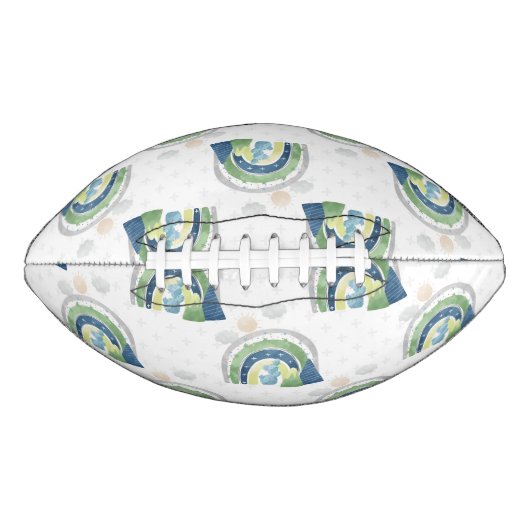 Watercolor Rainbow-Muster Football (Vorderseite)