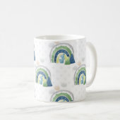Watercolor Rainbow-Muster Kaffeetasse (VorderseiteRechts)