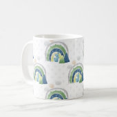 Watercolor Rainbow-Muster Kaffeetasse (Vorderseite Links)