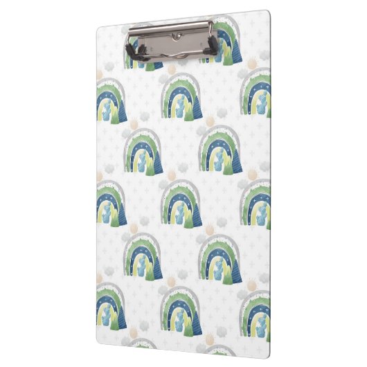 Watercolor Rainbow-Muster Klemmbrett (Links)