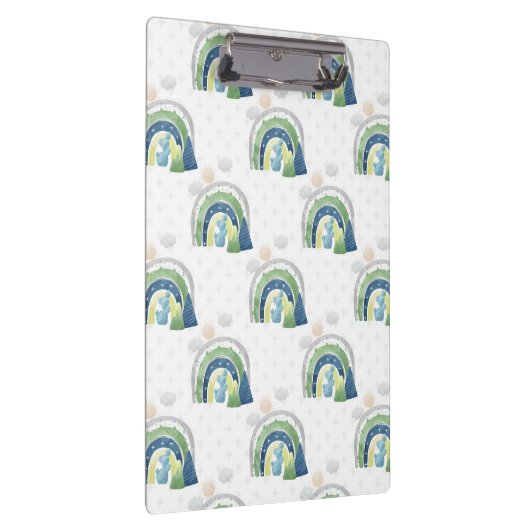 Watercolor Rainbow-Muster Klemmbrett (Rechts)