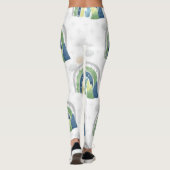 Watercolor Rainbow-Muster Leggings (Rückseite)